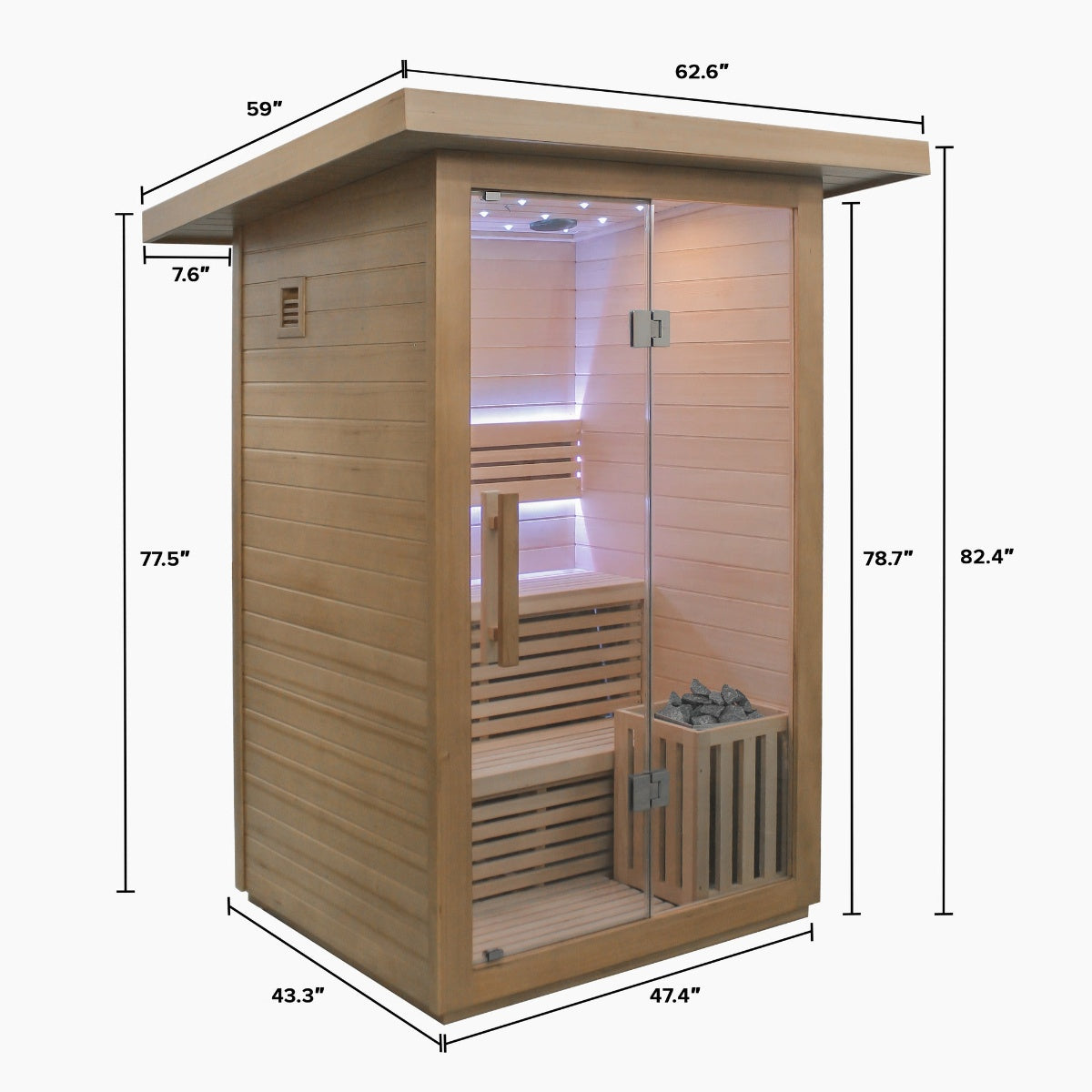 Revive 2 Person Traditional Sauna & Acrylic Cold Plunge
